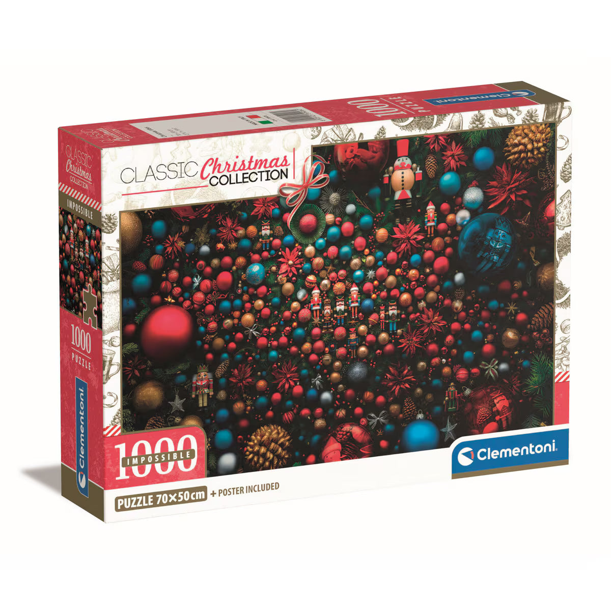 Clementoni 1000-piece impossible Christmas jigsaw puzzle